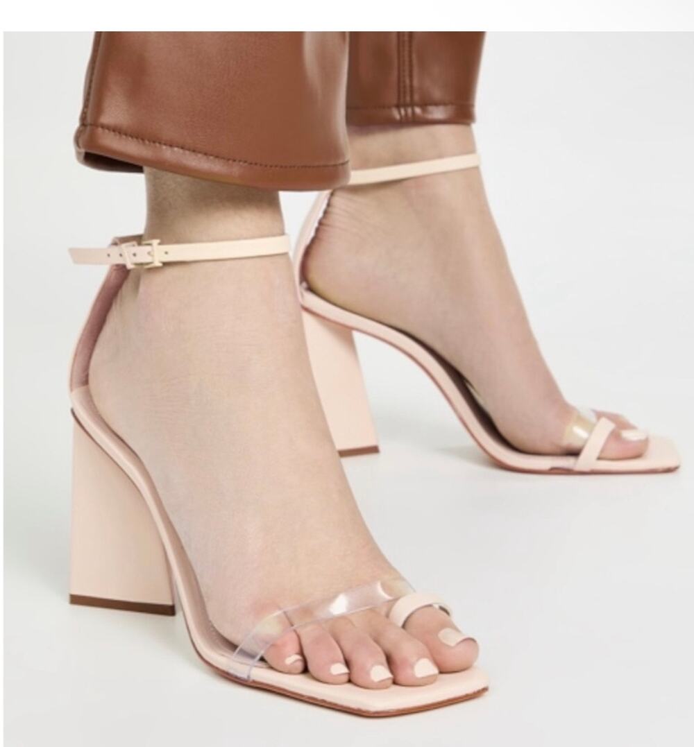 New Schutz Avva heels nude clear sz 10